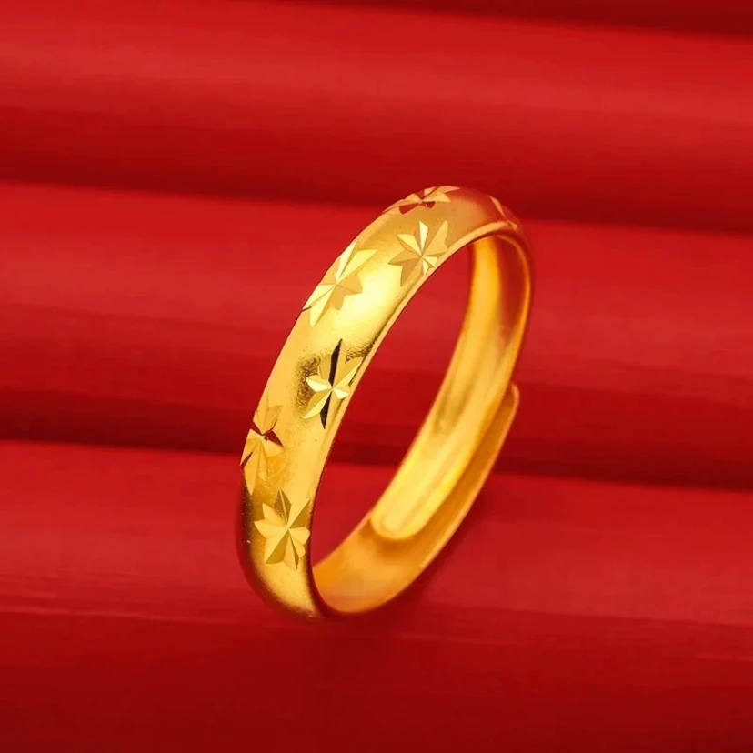 【新年礼物】经典开口满天星戒指磨砂时尚男女同款A2