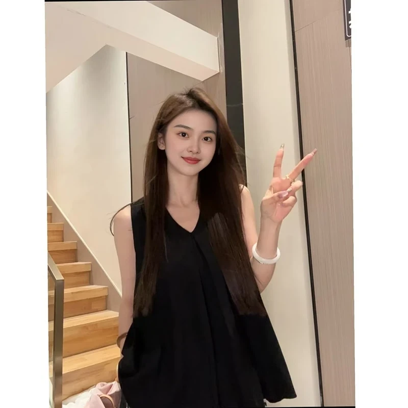 【清货+运补6元】高级感tr西装背心简约通勤背心吊带设计感露肩无袖