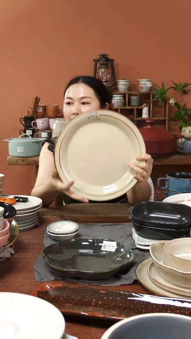 陶瓷2047陶瓷盘子一件套微瑕