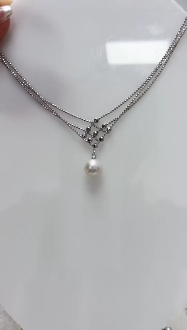 【闪购商品】淡水珍珠DA银S925镶嵌套链 10 B601