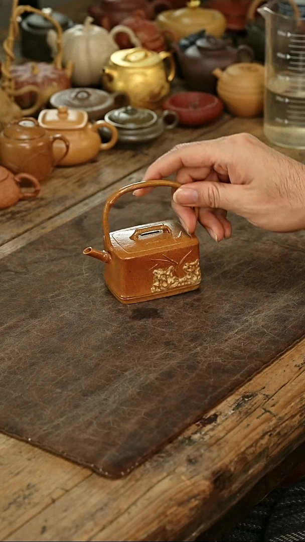 茶壶紫砂太湖石提梁紫砂壶