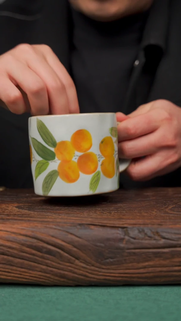 【闪购商品】瓷片65寻一缕瓷香杯釉下手工手绘瓷器