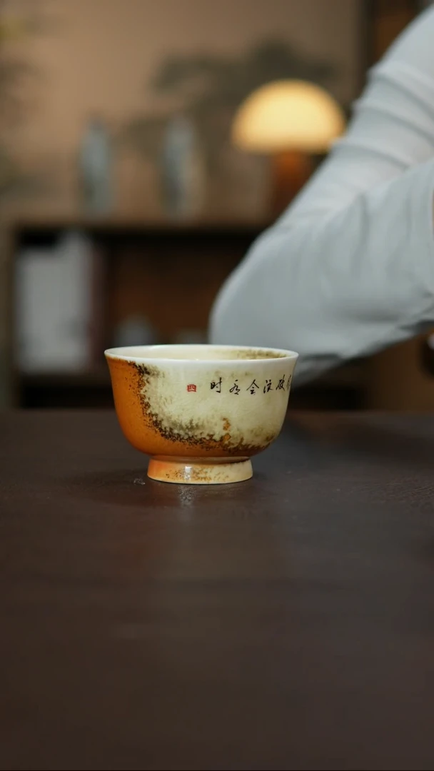 景德镇陶瓷杯碗柴烧多人