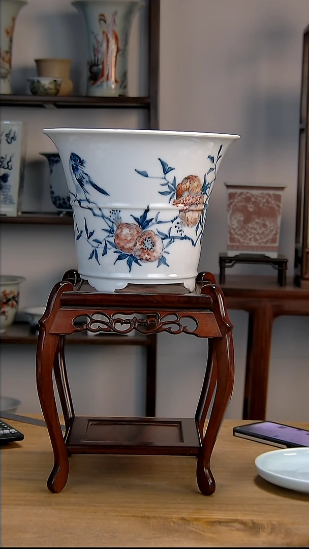 六*景德镇陶瓷手工花盆