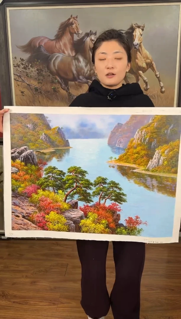 油画【62号】约50*70cm丨朝鲜原创纯手绘孤品油画丨顺丰包邮