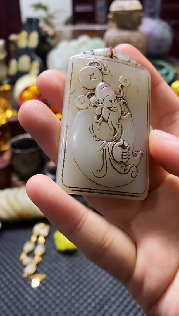 未镶嵌和田玉挂件财神