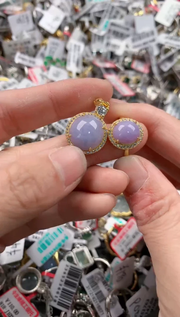 银S925镶嵌戒指翡翠222           4