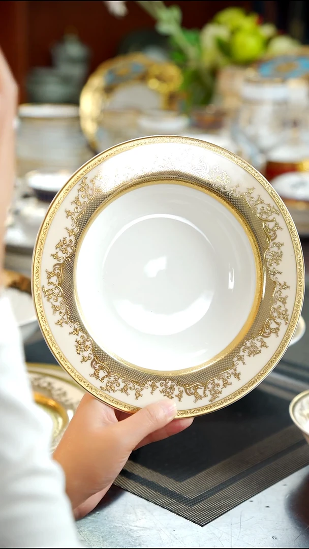 36%以上骨粉骨瓷8.5英寸草帽盘1个