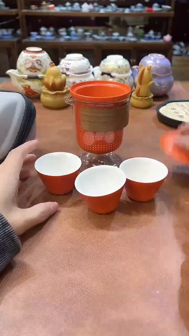 真的很便宜会开片的旅行茶具