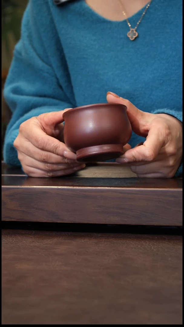 茶壶紫砂老紫泥将军杯