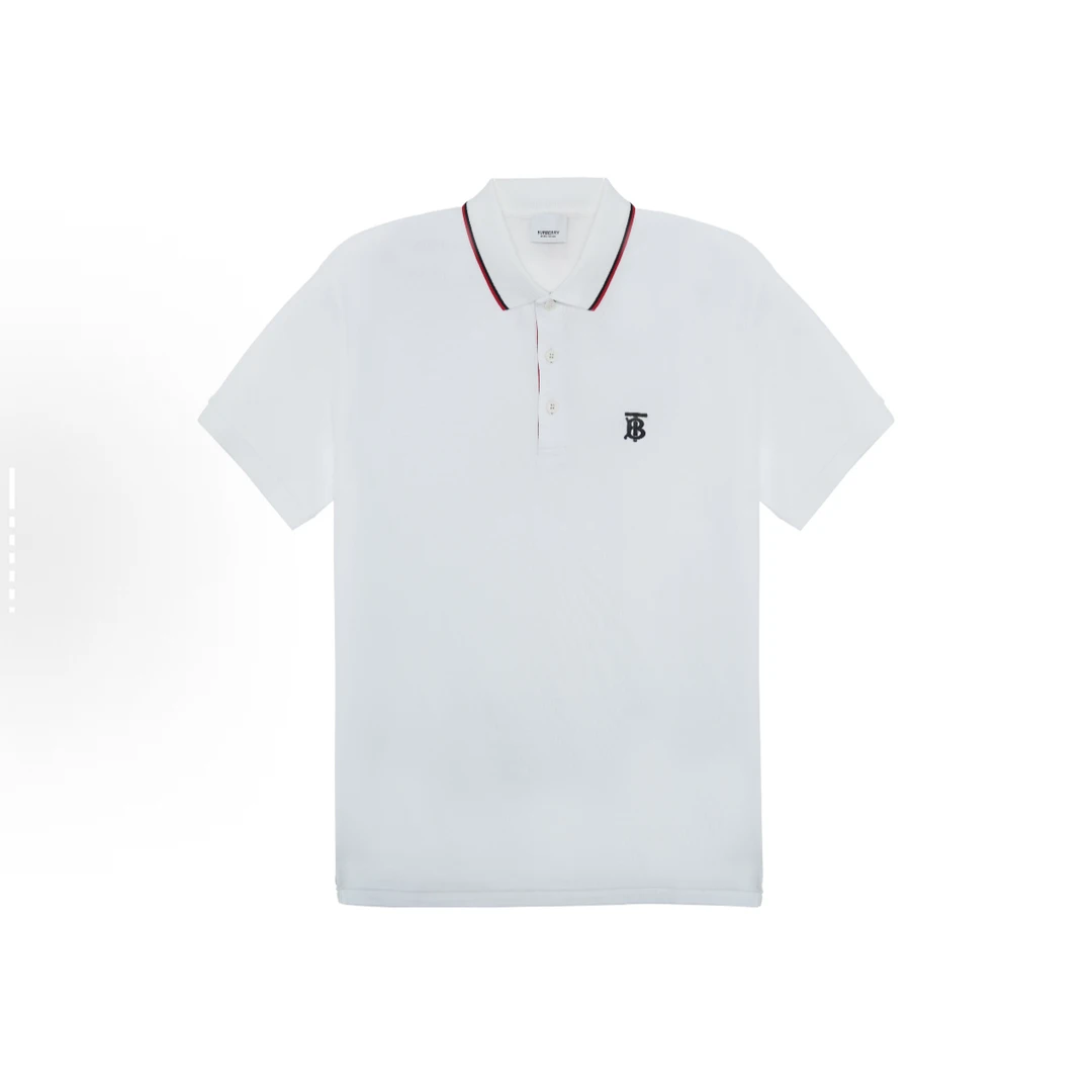 Burberry博柏利 胸口刺绣Logo短袖Polo衫 男款 白色80170041