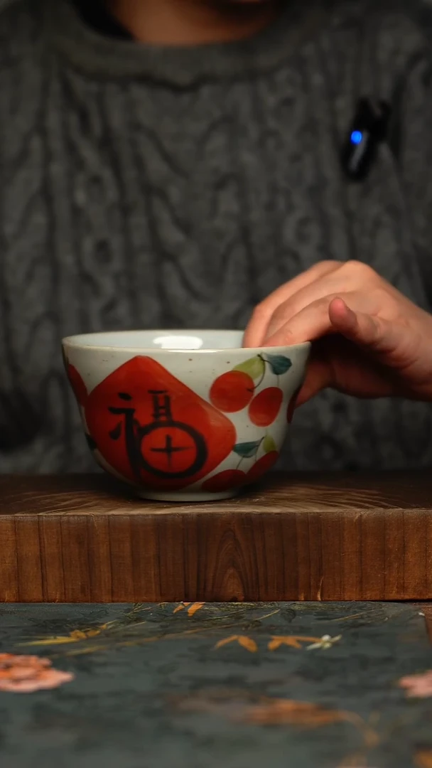 瓷片釉下彩手工手绘同款陶器