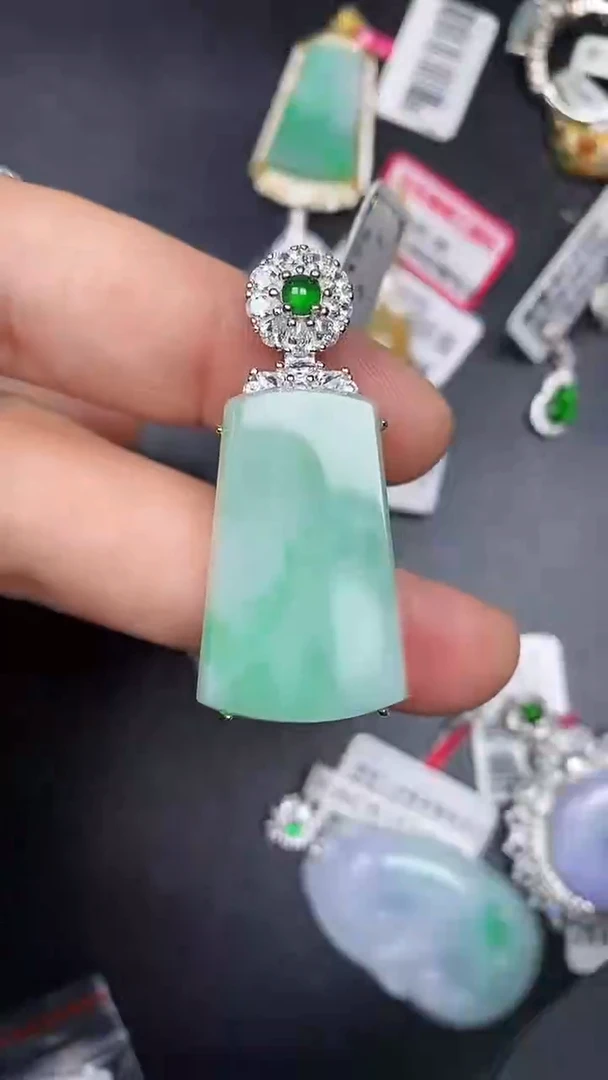 银S925镶嵌戒指翡翠3560