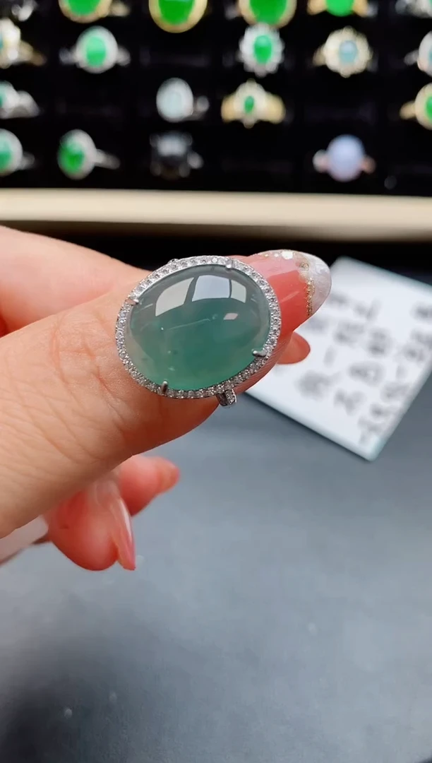 【闪购商品】翡翠戒指银S925镶嵌85080580