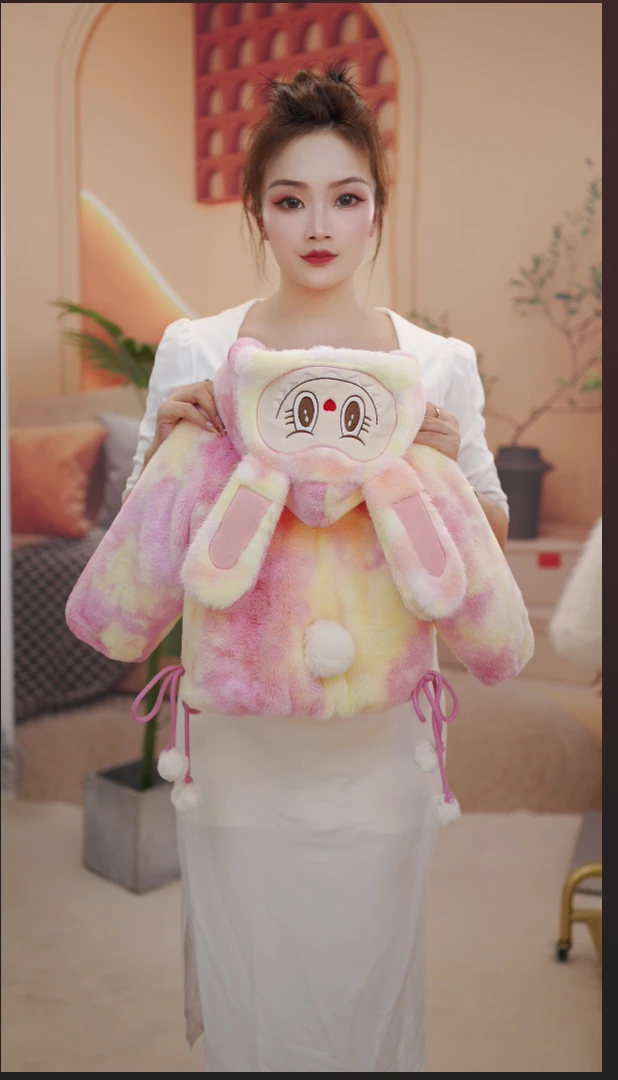 女童时尚外套2025新款女孩韩版上衣洋气休闲中大童毛毛衣