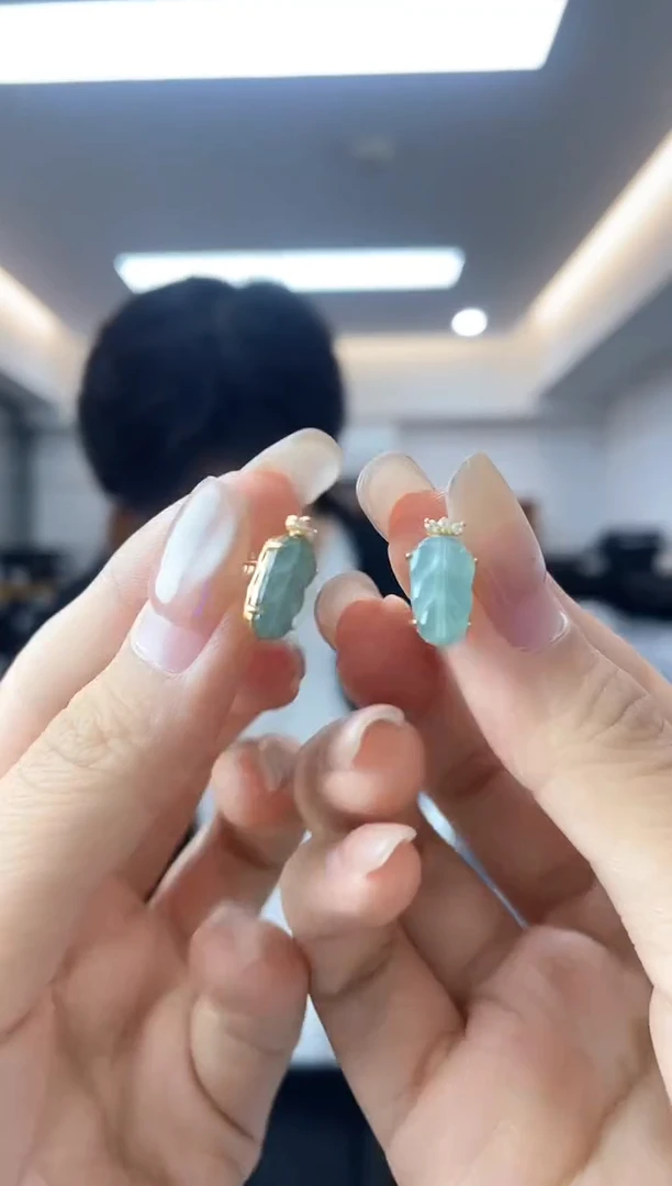 翡翠银S925镶嵌耳饰多样性一件发货