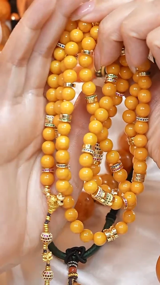 蜜蜡颈饰未镶嵌1546天然蜜蜡珠宝奇石云端妖孽妖花全部保真