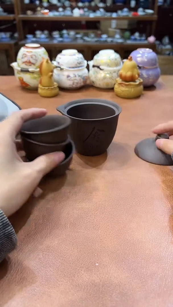 真的很便宜会开片的旅行茶具