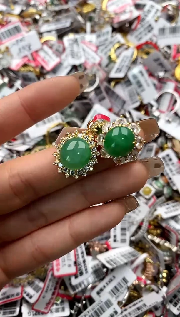 【闪购商品】翡翠戒指银S925镶嵌7777777    4