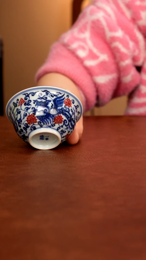 摆件陶景德镇瓷器，青花瓷手绘茶具~