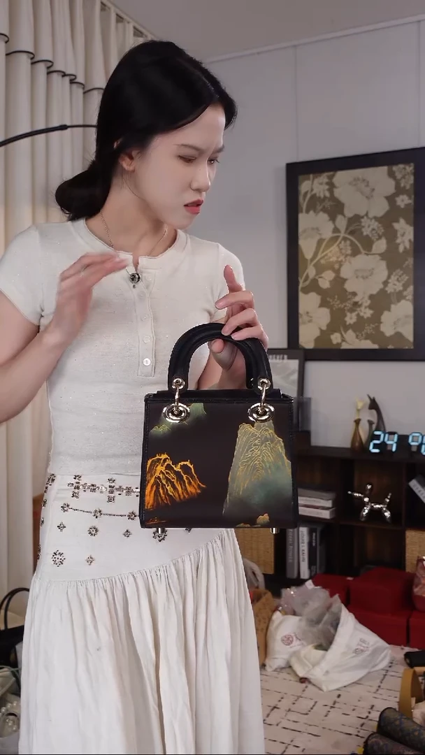 织物721黑色戴妃包