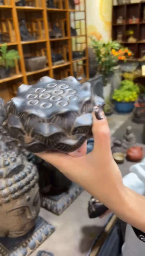 陶土莲蓬实心底座