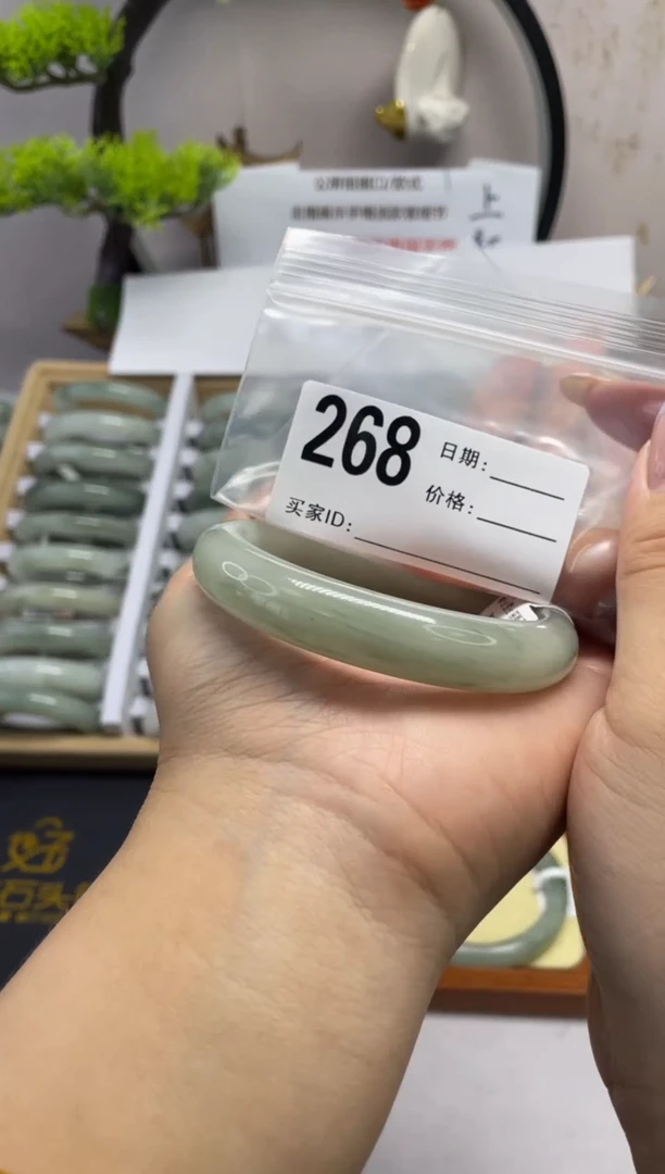 石英质玉（天山翠）手镯未镶嵌268