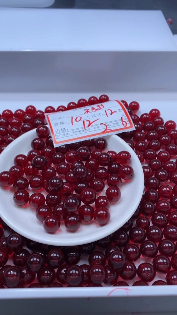 未镶嵌颈饰玛瑙/玉髓w2272红色12mm*10颗