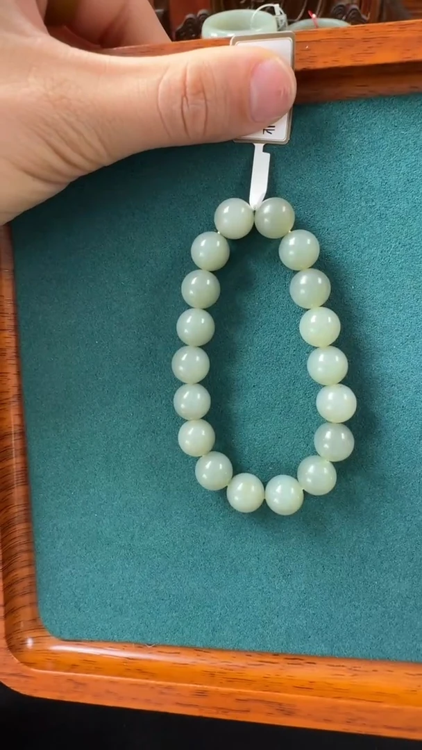 手串未镶嵌和田玉高清白玉手串（产地直发）