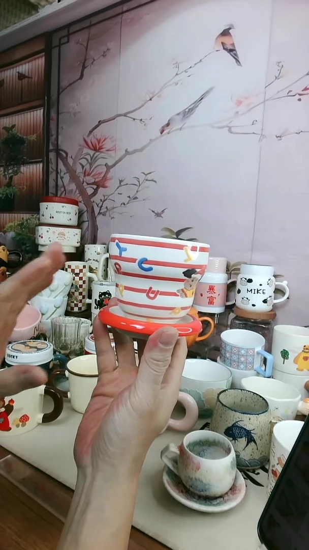 陶【孤品福利】小狗握手杯