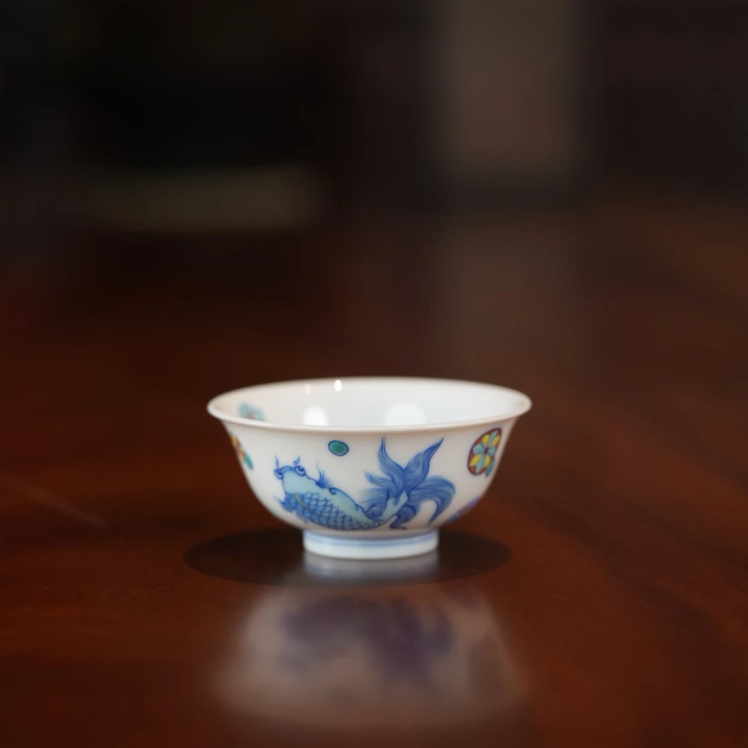 【文堇堂】斗彩系列 金玉满堂主人杯 178