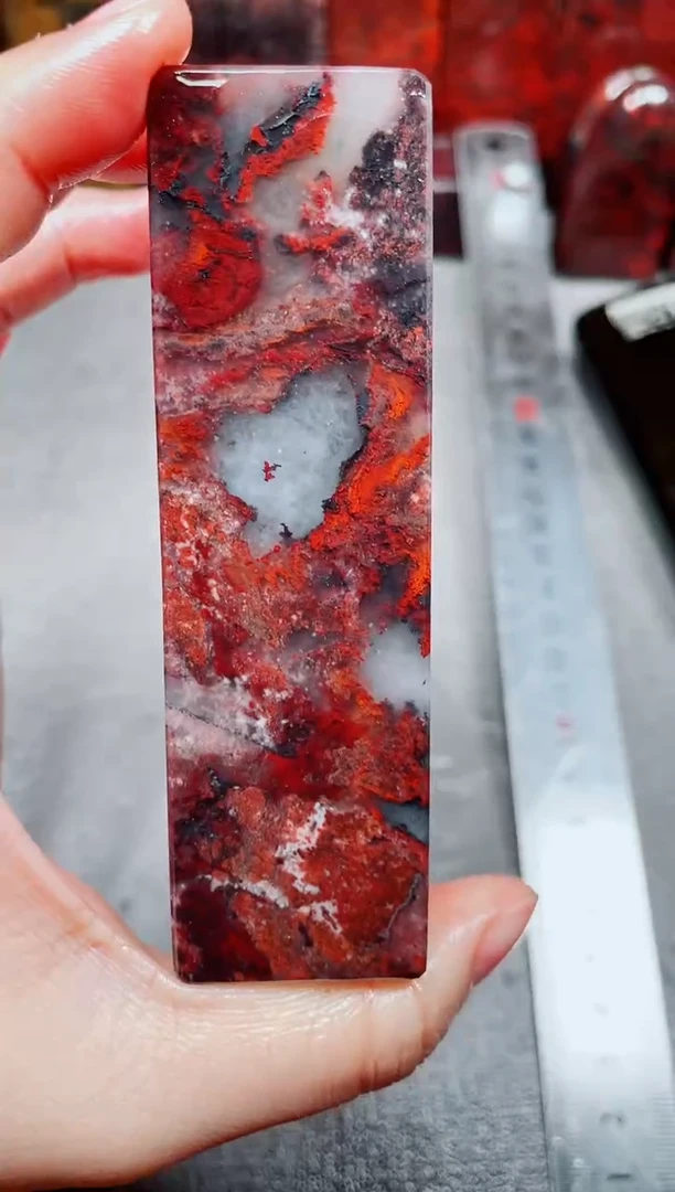 桂林鸡血玉素章3.0左右35