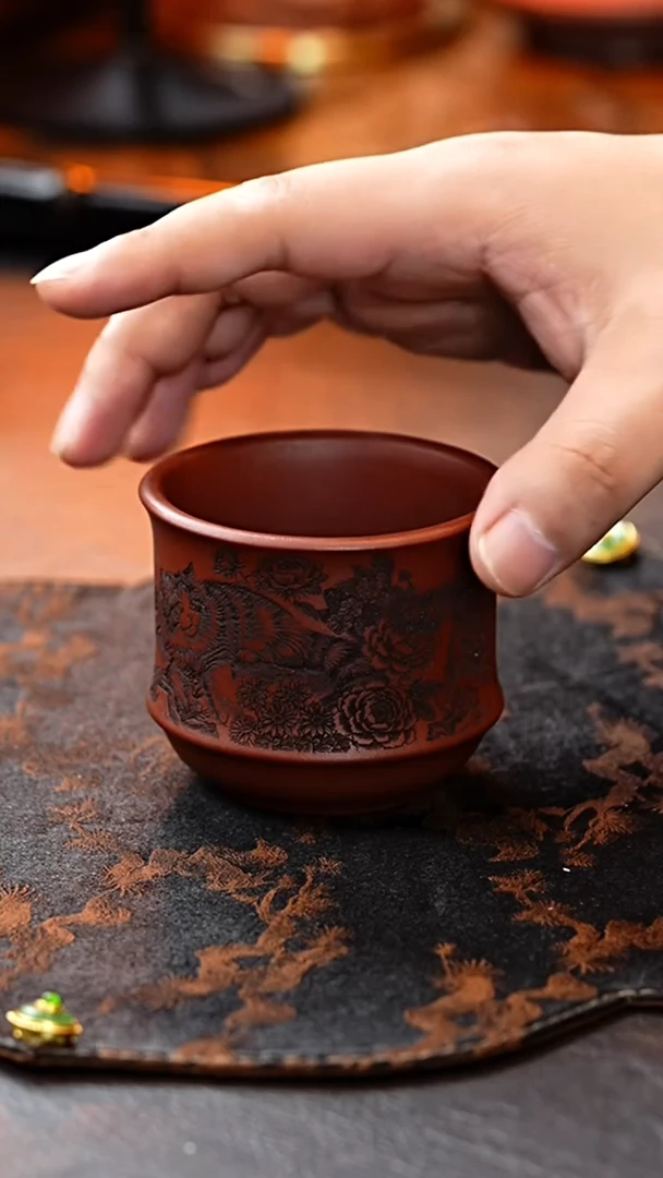 茶杯紫砂猫猫主人杯