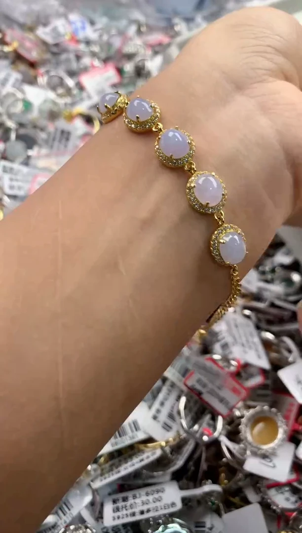银S925镶嵌戒指翡翠222----6