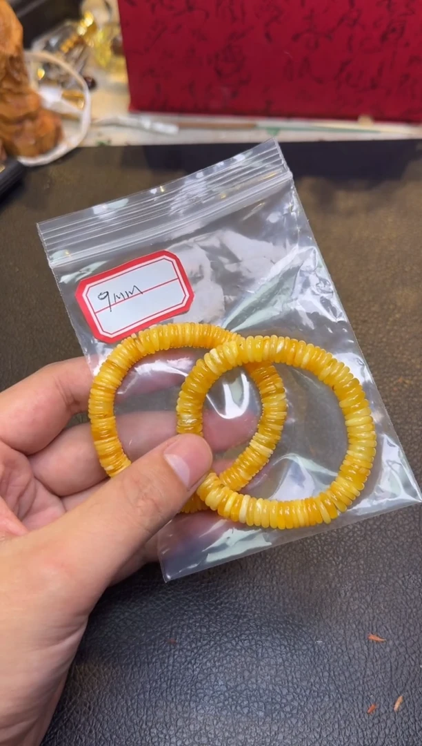 【闪购商品】蜜蜡手链未镶嵌蜜蜡9mm片珠多样性发其一