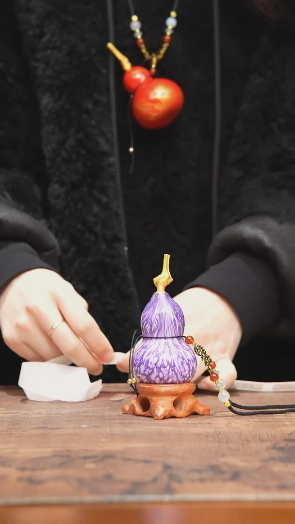 【闪购商品】19号-大漆飘漆小葫芦脖挂