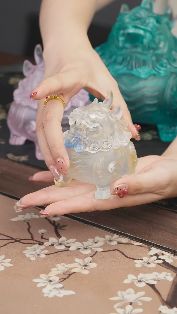 手工艺品琉璃?****?狻猊小号香炉彩色