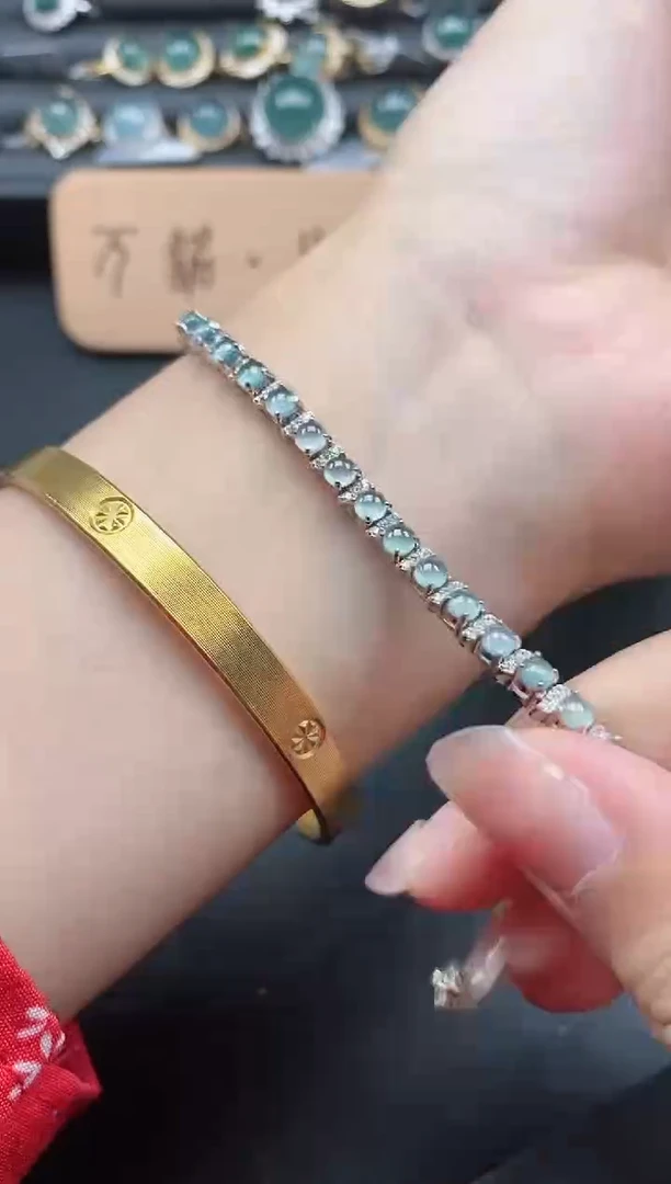 翡翠戒指银S925镶嵌5151