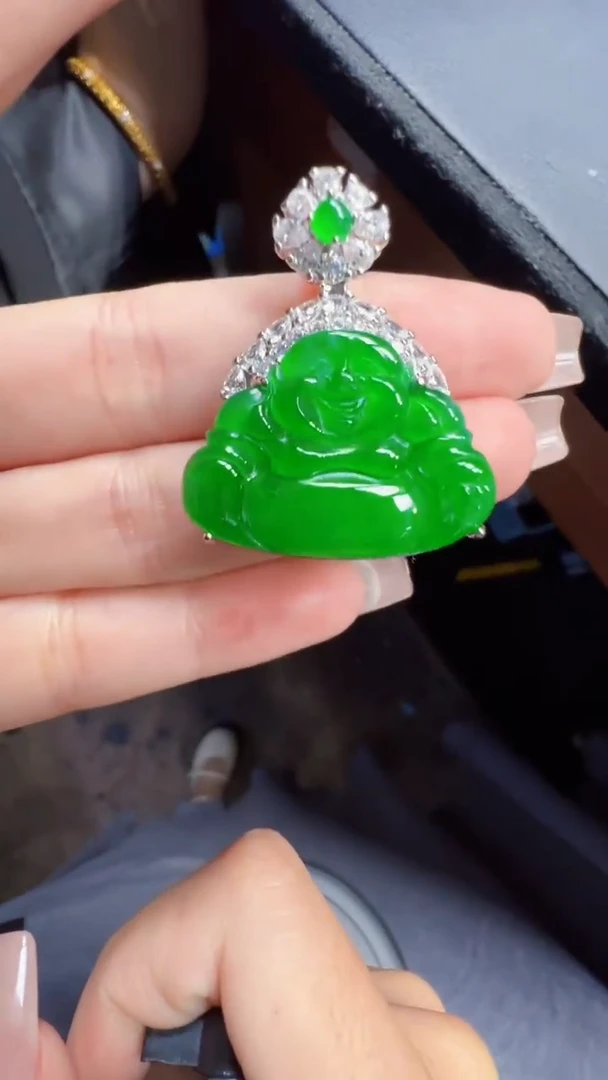 未镶嵌定制翡翠翡翠A货有轻微色差属于正常现象，佛公多样性发货1