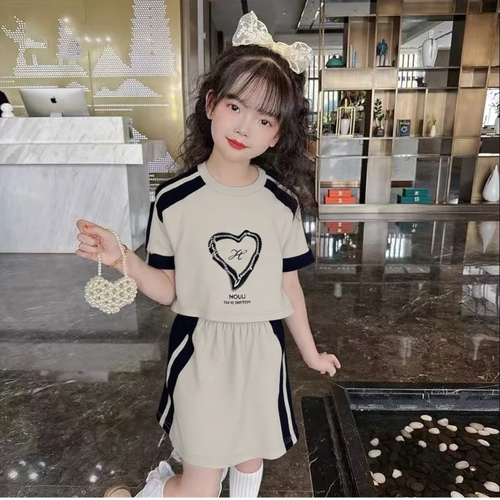 5732高端专享厚里夏款休闲套装杏色