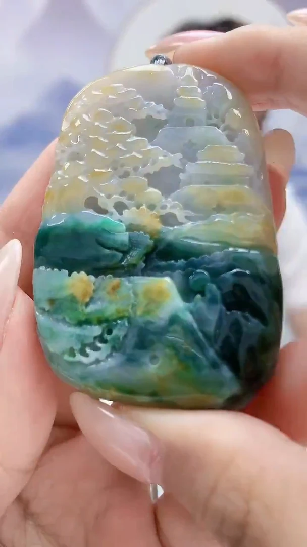 未镶嵌定制翡翠4868xx-毛货挂件41