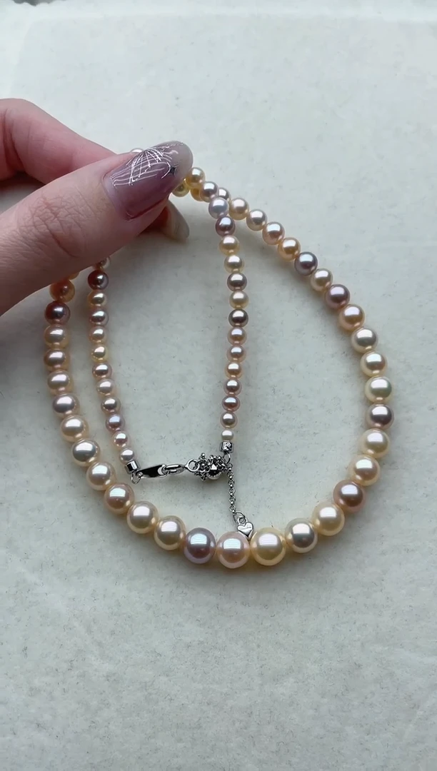 【闪购商品】淡水珍珠项链银S925镶嵌47