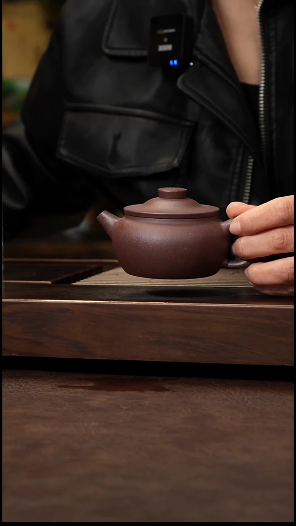 茶壶紫砂天青粗砂铜钱口150cc左右
