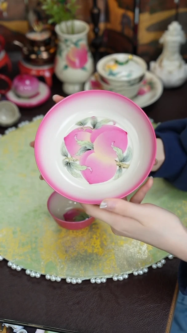 景德镇手工手绘雅圣粉彩壶承