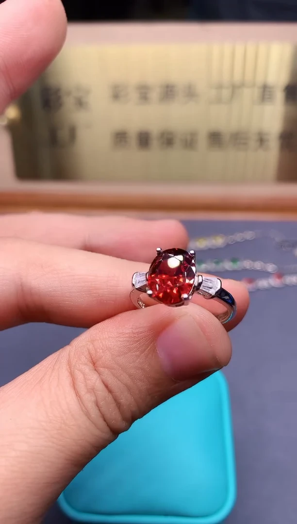 【闪购商品】石榴石戒指银S925镶嵌...........