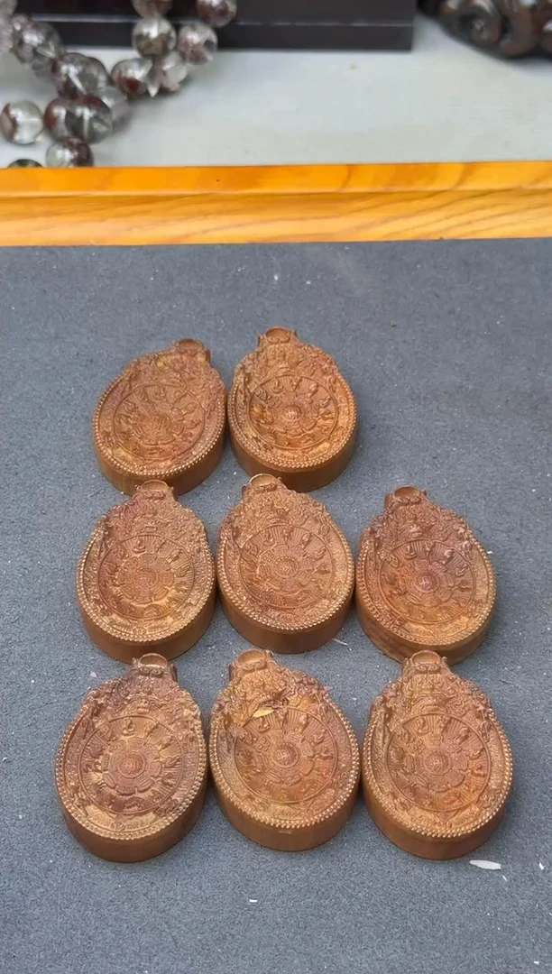 檀香木无事牌老山檀香九宫格无事牌一个