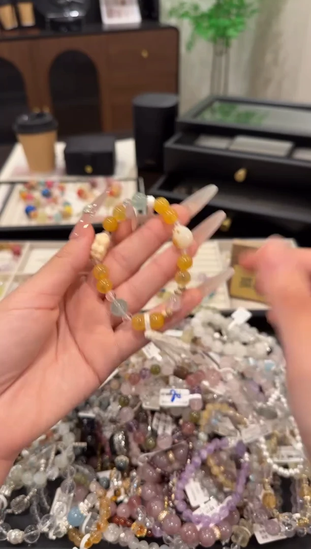 水晶手链合金黄色多宝x161