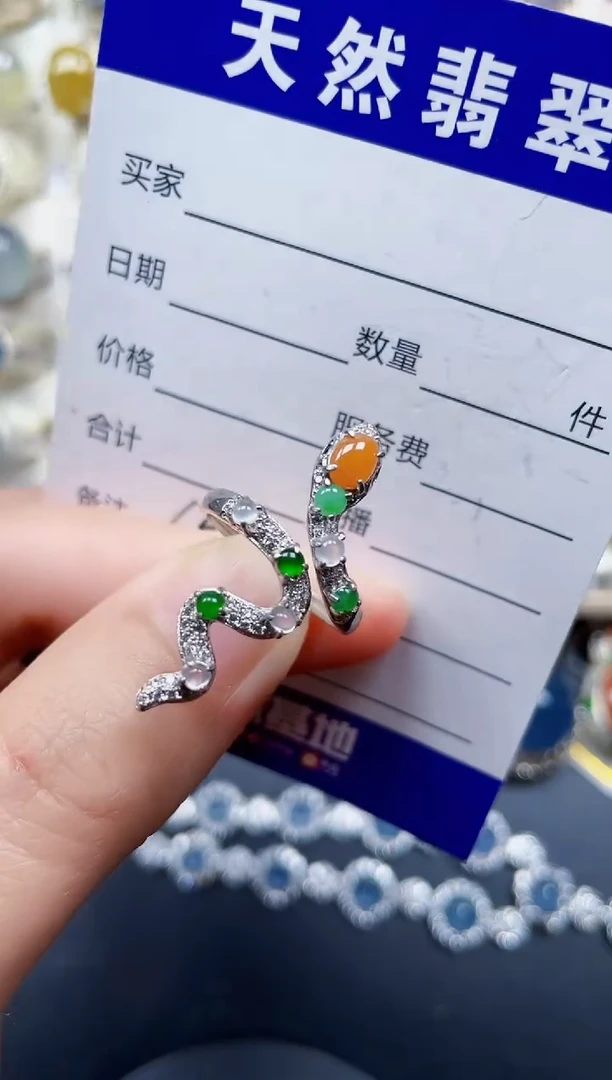 银S925镶嵌戒指翡翠65