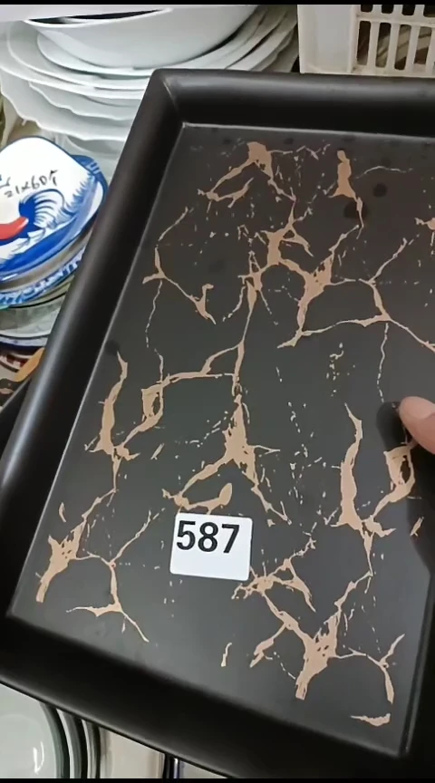 瓷一**好587黑金方盘