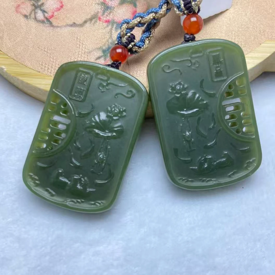 和田玉龙凤牌V010